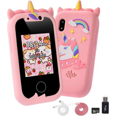 Inny producent Zabawka Telefon Dotykowy Ekran Podwójny Aparat Edukacyjny Różowy Smartfon Inny producent Zabawka Telefon Dotykowy Ekran Podwójny Aparat Edukacyjny Różowy Smartfon
