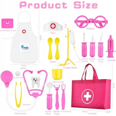 Inny producent Zestaw Lekarza Dentysty Dla Dzieci 34 Elementy Fartuch Torba Akcesoria Inny producent Zestaw Lekarza Dentysty Dla Dzieci 34 Elementy Fartuch Torba Akcesoria