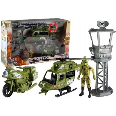 Lean Toys Zestaw Militarny Helikopter Wojskowy Motor Wieża Lean Toys Zestaw Militarny Helikopter Wojskowy Motor Wieża