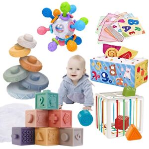 Inny producent 6w1 zestaw Montessori dla niemowląt 6-12 miesięcy – sensoryczne zabawki edukacyjne Inny producent 6w1 zestaw Montessori dla niemowląt 6-12 miesięcy – sensoryczne zabawki edukacyjne