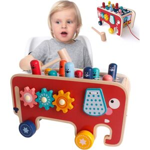 Inny producent DREWNIANA KOSTKA EDUKACYJNA SORTER SŁOŃ MONTESSORI Ciągacz Przebijanka Drewniana Tłuczek Młotek Inny producent DREWNIANA KOSTKA EDUKACYJNA SORTER SŁOŃ MONTESSORI Ciągacz Przebijanka Drewniana Tłuczek Młotek