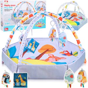 MalPlay Mata Edukacyjna 2w1 dla Niemowląt Kojec Pałąki Zawieszki Tummy Time 0+ MalPlay Mata Edukacyjna 2w1 dla Niemowląt Kojec Pałąki Zawieszki Tummy Time 0+
