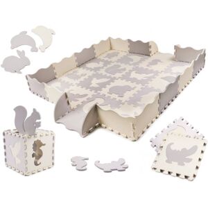 Ikonka Szara Ecru Piankowa Mata Puzzle - Plac Zabaw Ikonka Szara Ecru Piankowa Mata Puzzle - Plac Zabaw