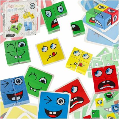 Artemis Drewniane Klocki Emocje Zmieniające się Twarze Gra Edukacyjna Montessori Artemis Drewniane Klocki Emocje Zmieniające się Twarze Gra Edukacyjna Montessori