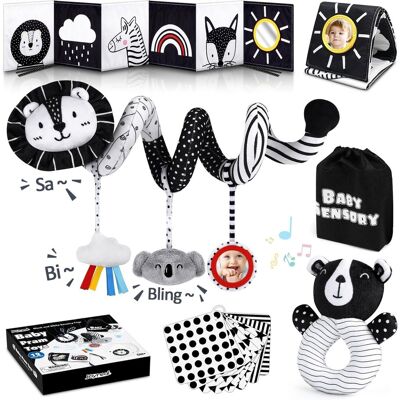 Inny producent Joyreal Zabawki Do Wózka Dziecięcego W Kształcie Spirali Dla Niemowląt - Czarno-Biała Zabawka Dla Noworodka O Wysokim Kontraście, Fotelik Samochodow.. Inny producent Joyreal Zabawki Do Wózka Dziecięcego W Kształcie Spirali Dla Niemowląt - Czarno-Biała Zabawka Dla Noworodka O Wysokim Kontraście, Fotelik Samochodow..
