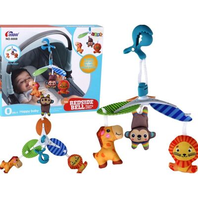 Lean Toys Karuzela Łóżeczkowa Klasyczna Klips + 3 Pluszowe Zwierzątka Lean Toys Karuzela Łóżeczkowa Klasyczna Klips + 3 Pluszowe Zwierzątka