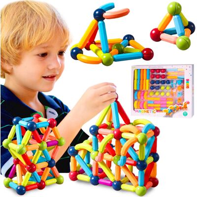 MalPlay Klocki Magnetyczne 3d Kreatywna Edukacyjna Zabawa Układanka Magnetic 80el. MalPlay Klocki Magnetyczne 3d Kreatywna Edukacyjna Zabawa Układanka Magnetic 80el.
