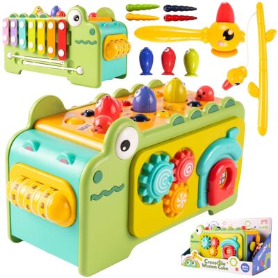MalPlay Kostka Edukacyjna Krokodylek Montessori Labirynt Cymbałki Edukacyjne MalPlay Kostka Edukacyjna Krokodylek Montessori Labirynt Cymbałki Edukacyjne