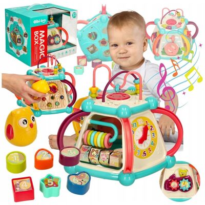 DymexShop Kostka Sensoryczna Edukacyjna Montessori Interaktywna Złap Robaczka 7w1 DymexShop Kostka Sensoryczna Edukacyjna Montessori Interaktywna Złap Robaczka 7w1