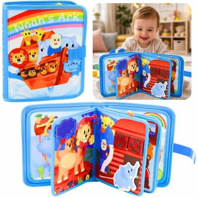 Lean Toys Książeczka Edukacyjna Sensoryczna Filcowa 3D Arka Noego Zwierzęta Lean Toys Książeczka Edukacyjna Sensoryczna Filcowa 3D Arka Noego Zwierzęta