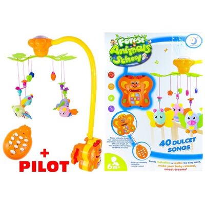 Lean Toys, Karuzela do łóżeczka, Forest Animals + pilot Lean Toys, Karuzela do łóżeczka, Forest Animals + pilot