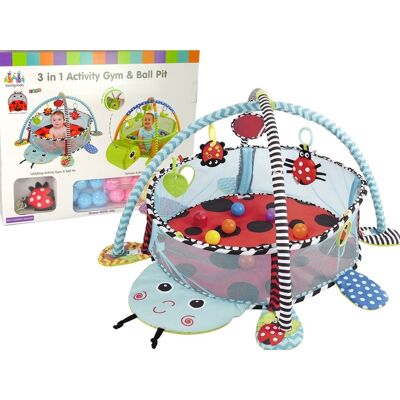 Lean Toys Mata Edukacyjna Biedronka Kojec + 30 Piłeczek Lean Toys Mata Edukacyjna Biedronka Kojec + 30 Piłeczek