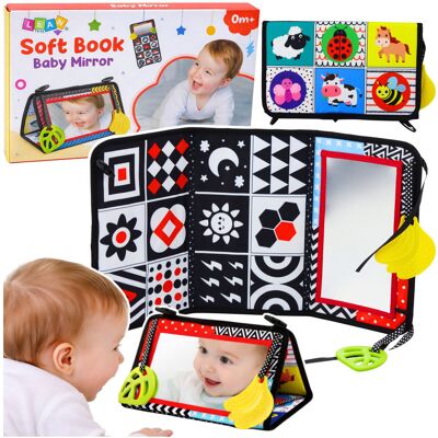 Lean Toys Mata Edukacyjna Sensoryczna Kontrastowa Z Lusterkiem Dla Niemowląt Lean Toys Mata Edukacyjna Sensoryczna Kontrastowa Z Lusterkiem Dla Niemowląt