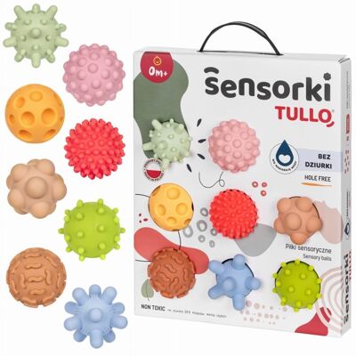 TULLO - Piłeczki sensoryczne - Pastelowe - 8 szt - Toy TULLO - Piłeczki sensoryczne - Pastelowe - 8 szt - Toy