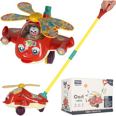 Artemis Pchacz na Kiju Samolot Helikopter z Dźwiękiem dla Dzieci do Pchania Samolot Artemis Pchacz na Kiju Samolot Helikopter z Dźwiękiem dla Dzieci do Pchania Samolot