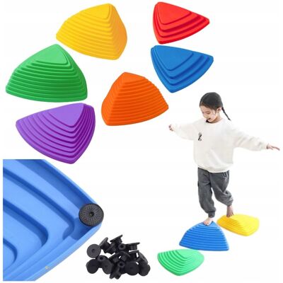 Lean Toys Ścieżka Edukacyjna Sensoryczna Kamienie Równoważne Kolorowe 6szt Lean Toys Ścieżka Edukacyjna Sensoryczna Kamienie Równoważne Kolorowe 6szt