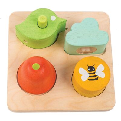 Tender Leaf Toys - Edukacyjna Gra - Drewno, Niebieski, 14x14x4cm Tender Leaf Toys - Edukacyjna Gra - Drewno, Niebieski, 14x14x4cm