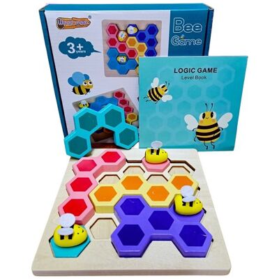 Układanka logiczna Smart drewniana Plastry miodu Pszczółki BEE Game, Swede Układanka logiczna Smart drewniana Plastry miodu Pszczółki BEE Game, Swede