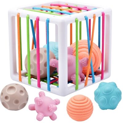 Lean Toys Zabawa z Zwariowanymi Kształtami Kostka Sensoryczna Lean Toys Zabawa z Zwariowanymi Kształtami Kostka Sensoryczna