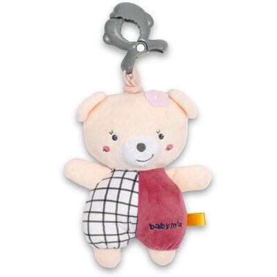 Baby Mix Zawieszka z pozytywką Miś różowy Baby Mix Zawieszka z pozytywką Miś różowy