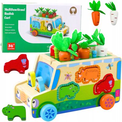 Lean Toys Auto Edukacyjne Drewniane Sorter Kształty Układanka Labirynt Lean Toys Auto Edukacyjne Drewniane Sorter Kształty Układanka Labirynt