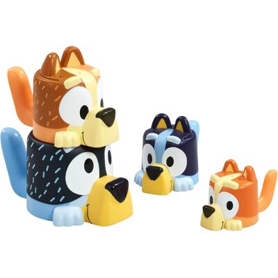 Tomy Bluey Zestaw kubków do kąpieli i układania 4 szt. licencjonowane Tomy Bluey Zestaw kubków do kąpieli i układania 4 szt. licencjonowane