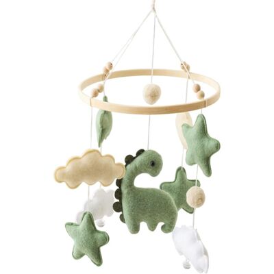 Inny producent Drewniana karuzela do łóżeczka dinozaury chmury gwiazdy matcha Inny producent Drewniana karuzela do łóżeczka dinozaury chmury gwiazdy matcha