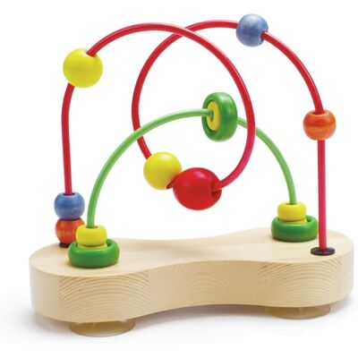 Hape Drewniany Labirynt Z Koralikami Double Bubble - Zabawka Edukacyjna Od 6 Hape Drewniany Labirynt Z Koralikami Double Bubble - Zabawka Edukacyjna Od 6