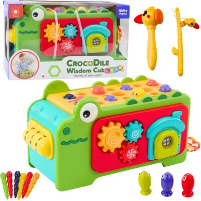Lean Toys Interaktywna Kostka Sensoryczna Z Labiryntem I Cymbałkami - Lean Toys Interaktywna Kostka Sensoryczna Z Labiryntem I Cymbałkami -