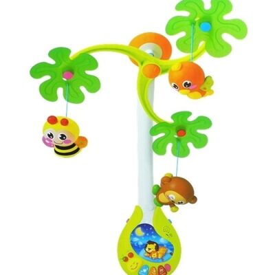 Lean Toys Karuzela Pozytywka Nad Łóżeczko + Grzechotki Regulacja Głośności Lean Toys Karuzela Pozytywka Nad Łóżeczko + Grzechotki Regulacja Głośności