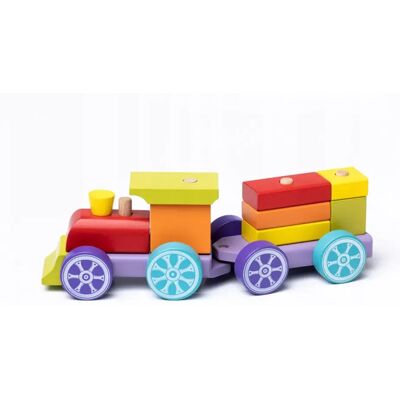 Klocki Edukacyjne Drewniane Pociąg Cubika 10 Elem. Klocki Edukacyjne Drewniane Pociąg Cubika 10 Elem.