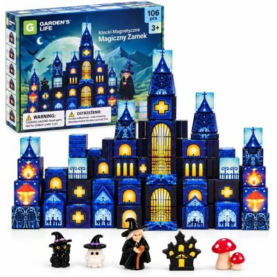 inna (Inny) Klocki Magnetyczne Sześciany Halloween Magiczny Zamek 106 Szt Edukacyjna inna (Inny) Klocki Magnetyczne Sześciany Halloween Magiczny Zamek 106 Szt Edukacyjna