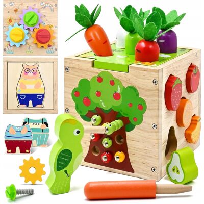 Inny producent Kostka Edukacyjna Motoryczna 5w1 49 Elementów Drewniana Zabawka Dzieci Inny producent Kostka Edukacyjna Motoryczna 5w1 49 Elementów Drewniana Zabawka Dzieci