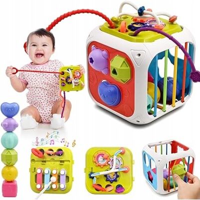 Inny producent Kostka Edukacyjna Sensoryczna 7w1 Montessori Sorter Labirynt Od 18 Miesięcy Inny producent Kostka Edukacyjna Sensoryczna 7w1 Montessori Sorter Labirynt Od 18 Miesięcy