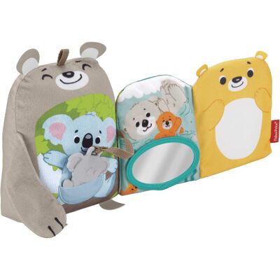 Fisher Price Książeczka sensoryczna dla niemowlaka z misiem Gryzaczek lusterko od 3 Fisher Price Książeczka sensoryczna dla niemowlaka z misiem Gryzaczek lusterko od 3