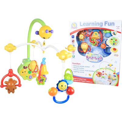 Lean Toys, Karuzela Do Łóżeczka Z Dzwoneczkiem + Pilot Lean Toys, Karuzela Do Łóżeczka Z Dzwoneczkiem + Pilot