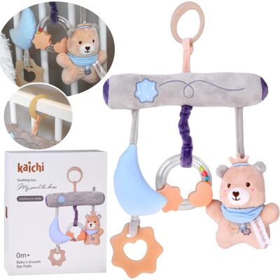Lean Toys Miś Gryzak Z Grzechotką Zawieszka Do Łóżeczka Dla Maluszka Lean Toys Miś Gryzak Z Grzechotką Zawieszka Do Łóżeczka Dla Maluszka