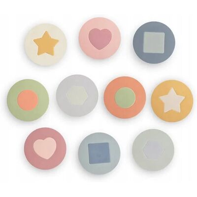 Mushie Puzzle do kąpieli - Unosi się Rozpoznaje kształty kolory Mushie Puzzle do kąpieli - Unosi się Rozpoznaje kształty kolory