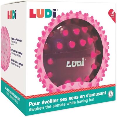 Ludi Piłka Sensoryczna Do Masażu Dla Niemowląt Z Wypustkami 20 Cm Różowa Pvc Ludi Piłka Sensoryczna Do Masażu Dla Niemowląt Z Wypustkami 20 Cm Różowa Pvc
