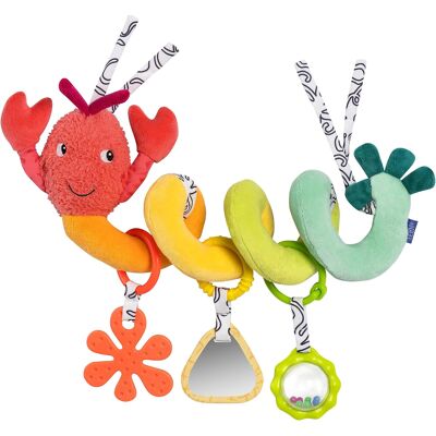 Fehn Spirala aktywności Homar 35 cm - zabawka sensoryczna dla niemowląt do wózka Fehn Spirala aktywności Homar 35 cm - zabawka sensoryczna dla niemowląt do wózka