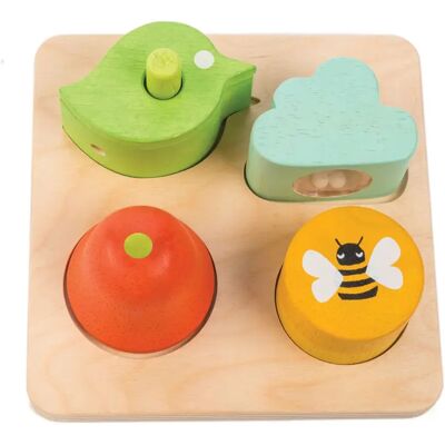 Tender Leaf Toys - Edukacyjna Gra - Drewno, Niebieski, 14x14x4cm Tender Leaf Toys - Edukacyjna Gra - Drewno, Niebieski, 14x14x4cm