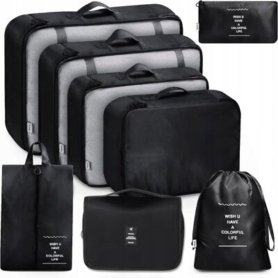 Inny producent 8X Torba Kompresyjna Organizer Do Walizki Pakowania Bagażu W Podróż Zestaw Inny producent 8X Torba Kompresyjna Organizer Do Walizki Pakowania Bagażu W Podróż Zestaw