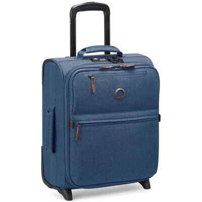 Delsey Maubert 2.0 Mała miękka walizka kabinowa 45 cm niebieska Delsey Maubert 2.0 Mała miękka walizka kabinowa 45 cm niebieska