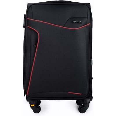 Solier Luggage Duża Walizka Miękka L Solier Stl1651 Czarno-Czerwona 70 L Solier Luggage Duża Walizka Miękka L Solier Stl1651 Czarno-Czerwona 70 L