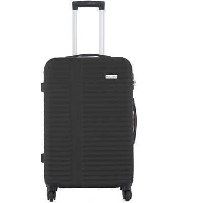 Elegancka Walizka Podróżna Bagaż Torba 24' - Czarna Semi Line Elegancka Walizka Podróżna Bagaż Torba 24' - Czarna Semi Line