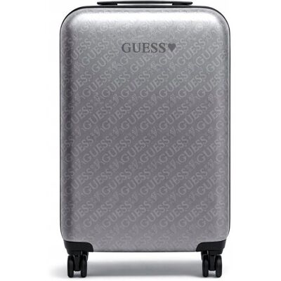 Inny producent GUESS SREBRNA WALIZKA KABINOWA Z LOGO I CZTEREMA KÓŁKAMI 55X33X20 1GGA Inny producent GUESS SREBRNA WALIZKA KABINOWA Z LOGO I CZTEREMA KÓŁKAMI 55X33X20 1GGA