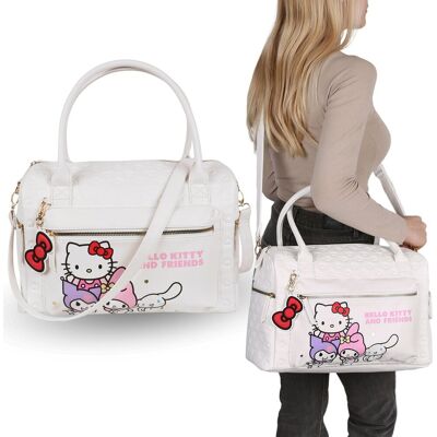 sarcia.eu Hello Kitty Biała torba podróżna, torba turystyczna, torba weekendowa na zamek 38x26x16 cm sarcia.eu Hello Kitty Biała torba podróżna, torba turystyczna, torba weekendowa na zamek 38x26x16 cm