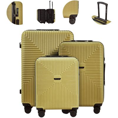 Komplet walizek 3w1 WINGS ekologiczny TSA policarbon recycling pojemne Komplet walizek 3w1 WINGS ekologiczny TSA policarbon recycling pojemne