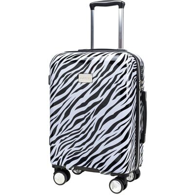 Walizka Kabinowa Podróżna Na Kółkach Twarda Mała PUCCINI Zebra ABS015C-10 Walizka Kabinowa Podróżna Na Kółkach Twarda Mała PUCCINI Zebra ABS015C-10