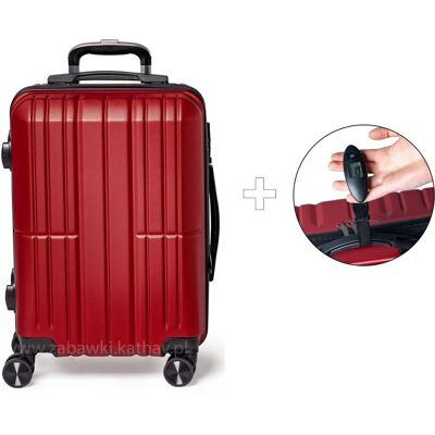 Bauerkraft Mała walizka podróżna bordo ABS zamek szyfrowy + waga bagażowa Bauerkraft Mała walizka podróżna bordo ABS zamek szyfrowy + waga bagażowa